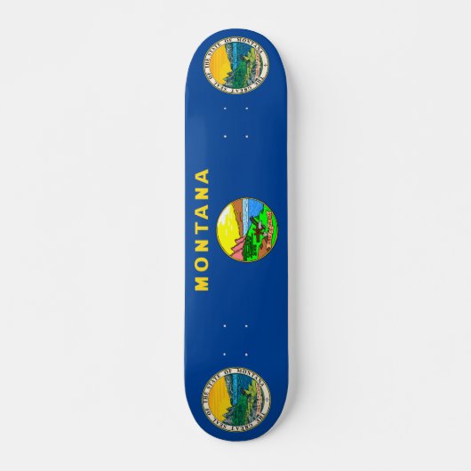 Montana vlag persoonlijk skateboard (Voorkant)