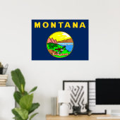 Montana vlag poster (Thuiskantoor)