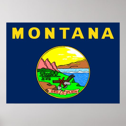 Montana vlag poster (Voorkant)