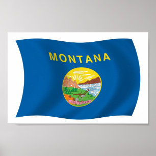 Montana Vlag Poster Print