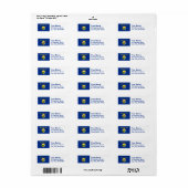 Montana vlag retour adreslabels etiket (Full Sheet)