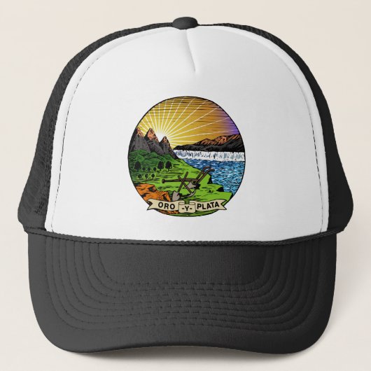 Montana-vlag Thema 01 Trucker Pet (Voorkant)