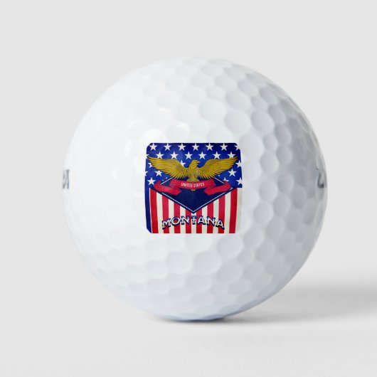 Montana Vlag USA Golfballen (Voorkant)
