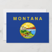 Montana vlag, vlag van Montana bruiloft Kaart (Achterkant)