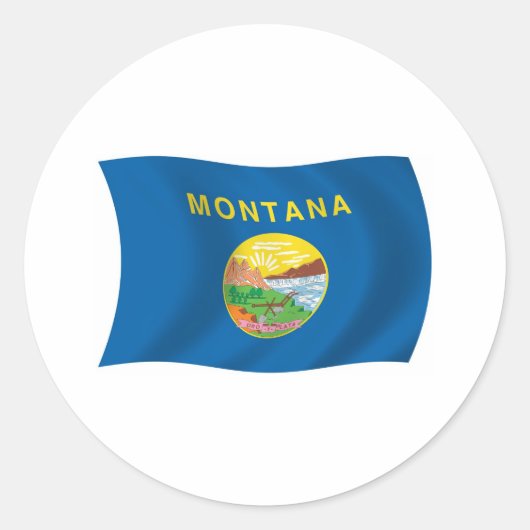 Montana Vlagsticker Ronde Sticker (Voorkant)