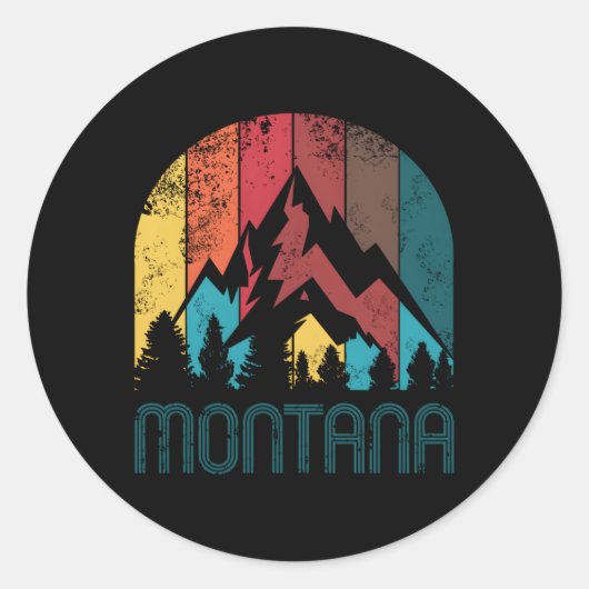 Montana voor en ronde sticker (Voorkant)