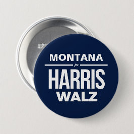 Montana voor Harris Walz Ronde Button 7,6 Cm