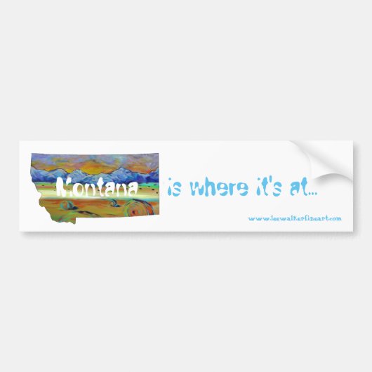 Montana voor je rit. bumpersticker (Voorkant)