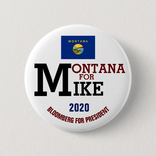 Montana voor Mike Bloomberg voor President 2020 Ronde Button 5,7 Cm (Voorkant)