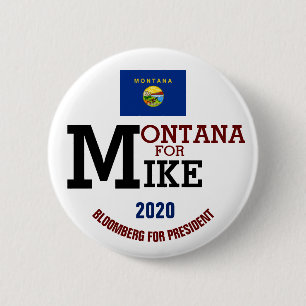 Montana voor Mike Bloomberg voor President 2020 Ronde Button 5,7 Cm