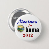 Montana voor Obama 2012 Ronde Button 5,7 Cm (Voorkant /achterkant)
