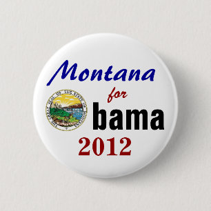 Montana voor Obama 2012 Ronde Button 5,7 Cm