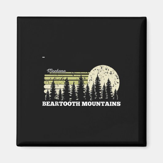 Montana Wandelen Beartooth Gebergte Bomen Natuur F Magneet (Voorkant)