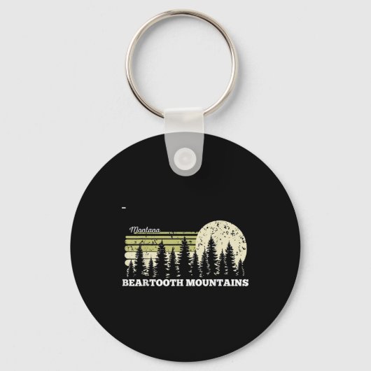 Montana Wandelen Beartooth Mountains Bomen Natuur Sleutelhanger (Voorkant)