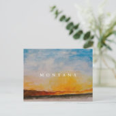 Montana Waterverf Mountains Landscape Painting Briefkaart (Staand voorkant)
