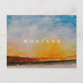 Montana Waterverf Mountains Landscape Painting Briefkaart (Voorkant)
