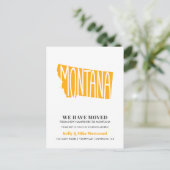 MONTANA We hebben New Address New Home Briefkaart  (Staand voorkant)