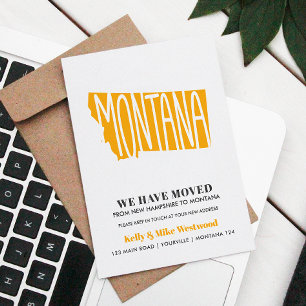 MONTANA We hebben New Address New Home Briefkaart 