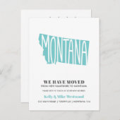 MONTANA We hebben New Address New Home verplaatst Briefkaart (Voorkant / Achterkant)