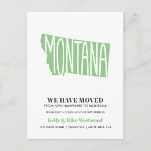 MONTANA We hebben New Address New Home verplaatst Briefkaart