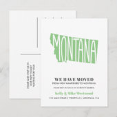 MONTANA We hebben New Address New Home verplaatst Briefkaart (Voorkant / Achterkant)