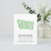 MONTANA We hebben New Address New Home verplaatst Briefkaart (Staand voorkant)