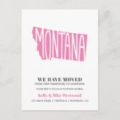 MONTANA We hebben New Address New Home verplaatst Briefkaart (Voorkant)