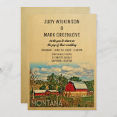 Montana Wedding Boerderij Barn Rustic Kaart (Voorkant / Achterkant)