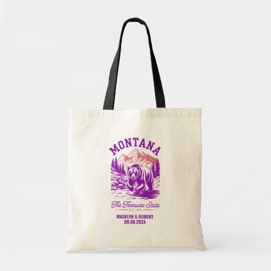 Montana Wedding Welcome Bag, State Love Tote Bag (Voorkant)