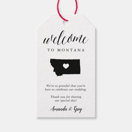Montana Wedding Welkom Cadeaulabel (Voorkant)