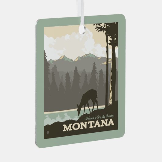 Montana | Welkom bij Big Sky Country Metalen Ornament (Voorkant Rechts)