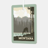 Montana | Welkom bij Big Sky Country Metalen Ornament (Voorkant links)
