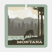 Montana | Welkom bij Big Sky Country Metalen Ornament (Achterkant)
