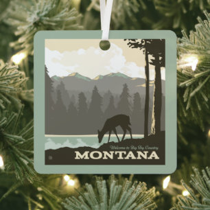Montana   Welkom bij Big Sky Country Metalen Ornament