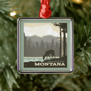 Montana   Welkom bij Big Sky Country Metalen Ornament