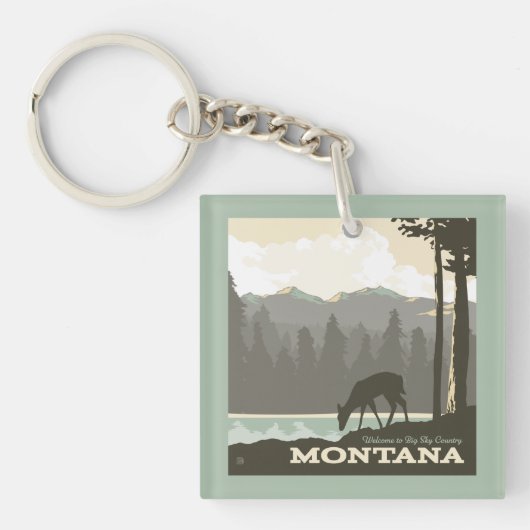 Montana | Welkom bij Big Sky Country Sleutelhanger (Voorkant)