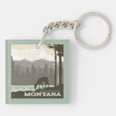 Montana | Welkom bij Big Sky Country Sleutelhanger (Achterkant)