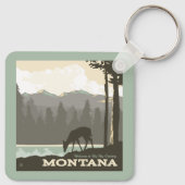 Montana | Welkom bij Big Sky Country Sleutelhanger (Achterkant)