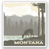 Montana | Welkom bij Big Sky Country Sticker (Voorkant)