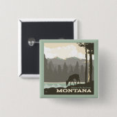 Montana | Welkom bij Big Sky Country Vierkante Button 5,1 Cm (Voorkant /achterkant)