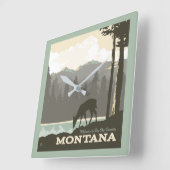 Montana | Welkom bij Big Sky Country Vierkante Klok (Hoek)