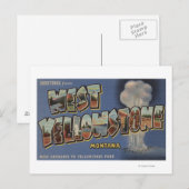 Montana - West-geelsteen - Grote lettertjes Briefkaart (Voorkant / Achterkant)