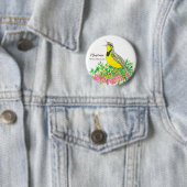 Montana Westerne Meadowlark State Bird Ronde Button 5,7 Cm (In situ)