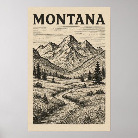 Montana-wildernis Poster (Voorkant)