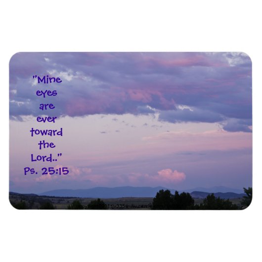 Montana Zonsondergang Magneet w / Schrift Verse (Horizontaal)