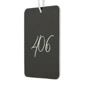 Montana zwart met witte netnummer luchtverfrisser (Links)