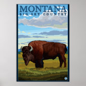 MontanaBison Vintage Travel Poster (Voorkant)