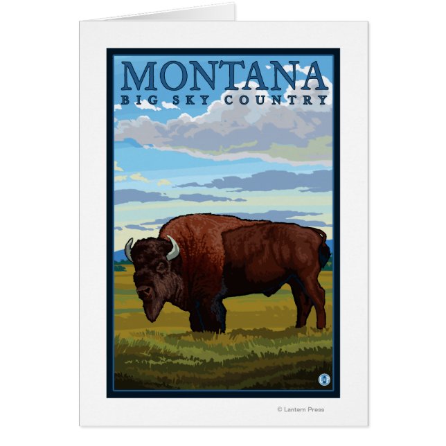 MontanaBison Vintage Travel Poster (Voorkant)