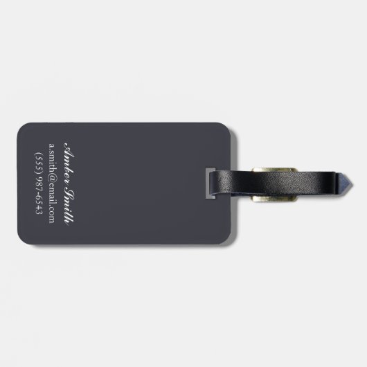 MontanaBison Vintage Travel Poster Bagagelabel (Achterkant horizontaal)