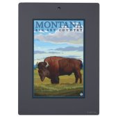 MontanaBison Vintage Travel Poster Klembord (Achterkant)